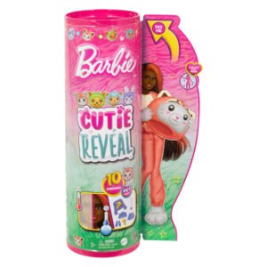 Verpakking van Barbie Cutie Reveal pop met rode vos