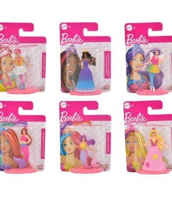 Barbie mini figuur Set van 6 Barbie Micro Collection verzamelpoppetjes in verpakking