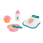 Corolle kleine maaltijdset voor babypop met flesje, drinkbeker, slabbetje en eetbordje