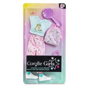 Corolle Girls eenhoorn outfitset in verpakking met accessoires voor poppen
