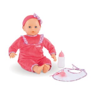 Corolle Mon Grand Poupon babypop Lila met flesje, slabbetje en speen accessoires
