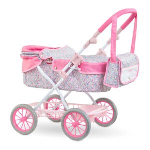 Roze Corolle poppenwagen met verstelbaar handvat en accessoiretas