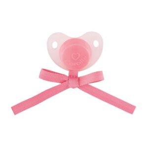 Roze Corolle speen met strik voor babypop
