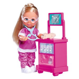 Evi Love mini pop puppy dokter als dierenarts met puppy en onderzoeksapparatuur
