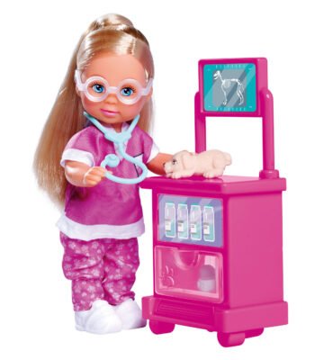 Evi Love mini pop puppy dokter als dierenarts met puppy en onderzoeksapparatuur