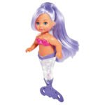 Evi Love glitter zeemeermin pop met paars haar en paarse vin