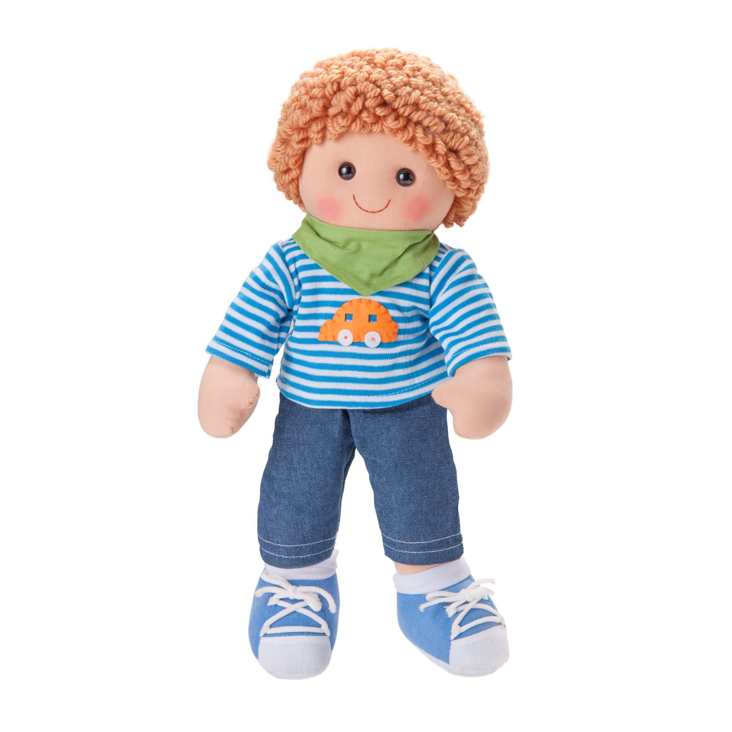 heless-knuffelpop-niki-jongen-met-krullen-en-jeans Heless Pop Niki jongen met krullen, gestreept shirt en jeans van Heless