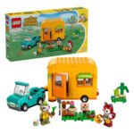LEGO Animal Crossing 77054 Leifs caravan en tuinwinkel met doos en volledige opstelling van de caravan