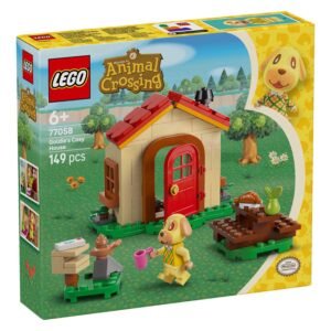 Verpakking Voorkant LEGO Animal Crossing set 77058 met Goldie's huis