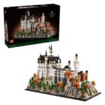 LEGO Architecture 21063 Slot Neuschwanstein verzamelset en doos samen afgebeeld
