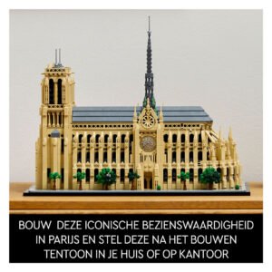 LEGO Architecture Notre-Dame op plank als decoratief bouwproject