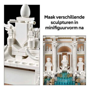 LEGO Architecture Trevifontein met miniatuurbeelden en barokke sculpturen