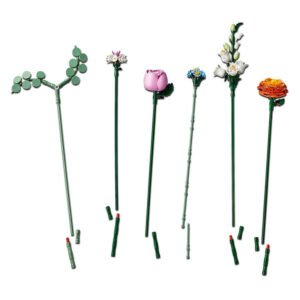 LEGO Botanical bloemenstelen en onderdelen uit de Pretty Pink Flower Bouquet set
