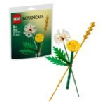 LEGO Botanicals Field Flowers 30701 set met verpakking en bloemenconstructie