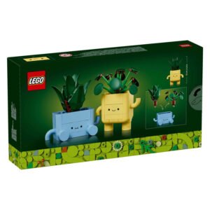 LEGO Botanicals Happy Plants set met verpakking achterzijde