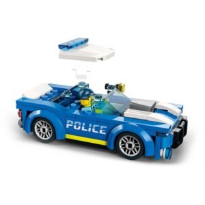 Binnenkant van LEGO politiewagen met afneembaar dak