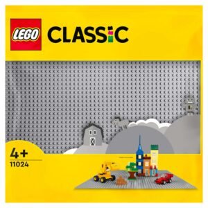 LEGO Classic verpakking met grijze bouwplaat en kleurrijke bouwwerken
