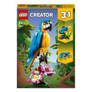 Voorkant van LEGO Creator 31136 doos met kleurrijke dierenmodellen