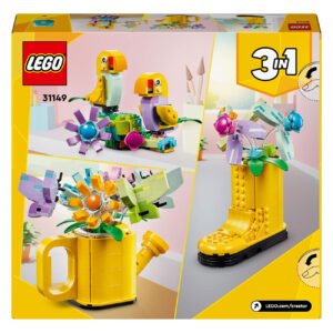 Achterkant van LEGO Creator 31149 met 3 kleurrijke bouwopties