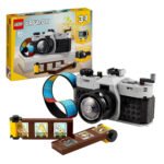 Productverpakking van LEGO Creator 31147 retro fotocamera met inhoud
