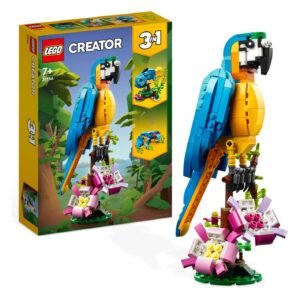 LEGO Creator 31136 exotische papegaai met productdoos in jungle thema