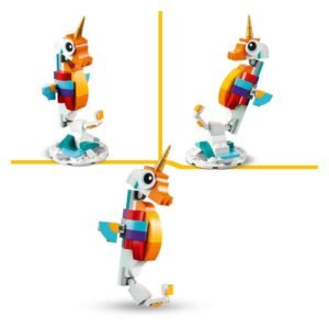 LEGO zeepaardje met regenboogkleuren uit Creator 3-in-1 set