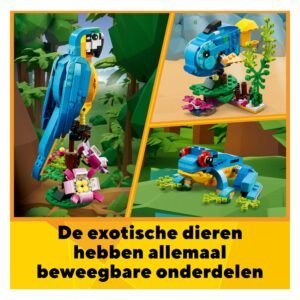 LEGO Creator exotische dieren met beweegbare onderdelen in de jungle
