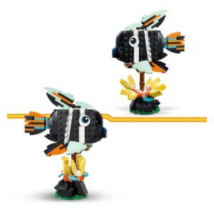 LEGO vismodel met tropisch decor uit Creator 3-in-1 bouwset