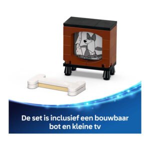 LEGO Disney bouwbare tv en bot accessoire uit de Disney 101 Dalmatiërs set