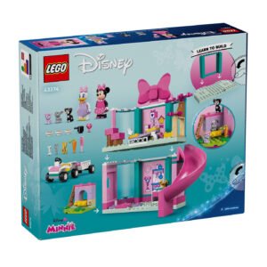 Achterkant van LEGO Disney set 43274 met details van Minnie’s dierenhotel