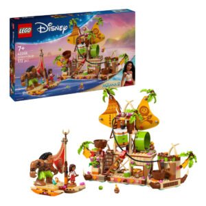 Combinatie van LEGO Disney 43258 Kakamora Boot doos en opgebouwde Kakamora Barge