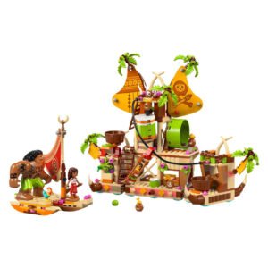 Gedetailleerde weergave LEGO Disney Moana 2 Kakamora Barge met Maui en Moana