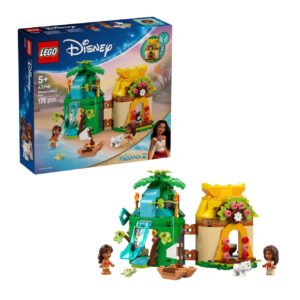 Combinatiebeeld LEGO Disney Princess 43260 Vaiana's speeleiland met doos en bouwmodel