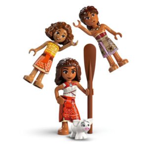 LEGO minifiguren van Disney Princess Moana personages met varkentje Pua