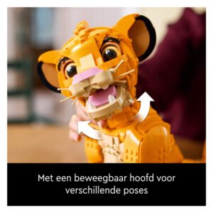 LEGO Disney Simba met beweegbare kop voor dynamische poses