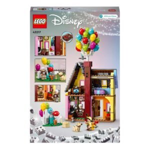 Achterkant van LEGO Disney Up doos met speelscènes en details