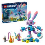 LEGO DREAMZzz 71490 Izzie en Bunchurro het gamende konijn accessoires uitgestald met verpakking