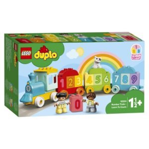 LEGO DUPLO 10954 cijfertrein in doos met regenboog