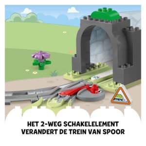 LEGO DUPLO 2-weg schakelelement verandert de trein van spoor