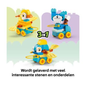 LEGO DUPLO 3-in-1 bouwset met dieren en losse blokken