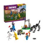 LEGO Fortnite 77075 Peely en Sparkplugs kamp met bouwstenen, figuren en verpakking