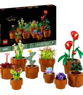 LEGO Icons 10329 miniplantjes set met doos en alle miniplantjes in beeld