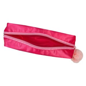 Open L.O.L. Surprise etui in felroze satijn met roze ritssluiting en pluizige sleutelhanger