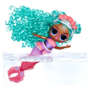 L.O.L. Surprise! mermaid pop drijvend in water met turquoise krullen
