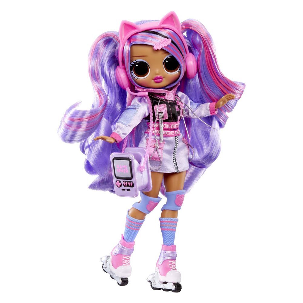 L.O.L. Surprise! OMG core - Ace pop met game-tas, kattenoor-koptelefoon en kniebeschermers