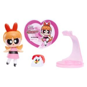 LOL Surprise Powerpuff Girls Blossom figuur met rood haarlint en speelgoedtelefoon