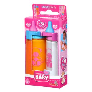 Verpakte set speelgoed babyflesjes van het merk Simba New Born Baby.