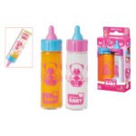 Set van twee new born baby magische drinkflesjes met verpakking en testflesje.