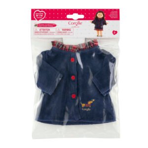 Verpakt Corolle poppenjasje in donkerblauw met rood geruite details