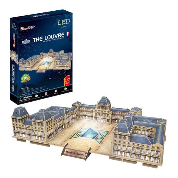 Cubic Fun 3D Puzzel De Louvre met Led Verlichting, 137st.